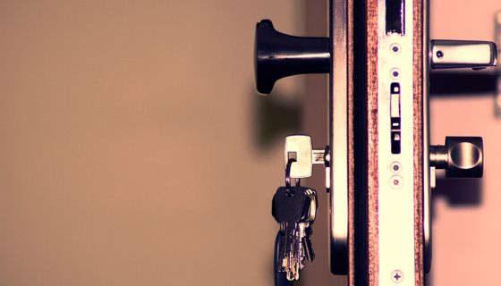 Locksmith at work — the kind of business we build websites for