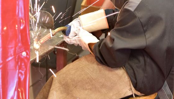 Welder at work — the kind of business we build websites for